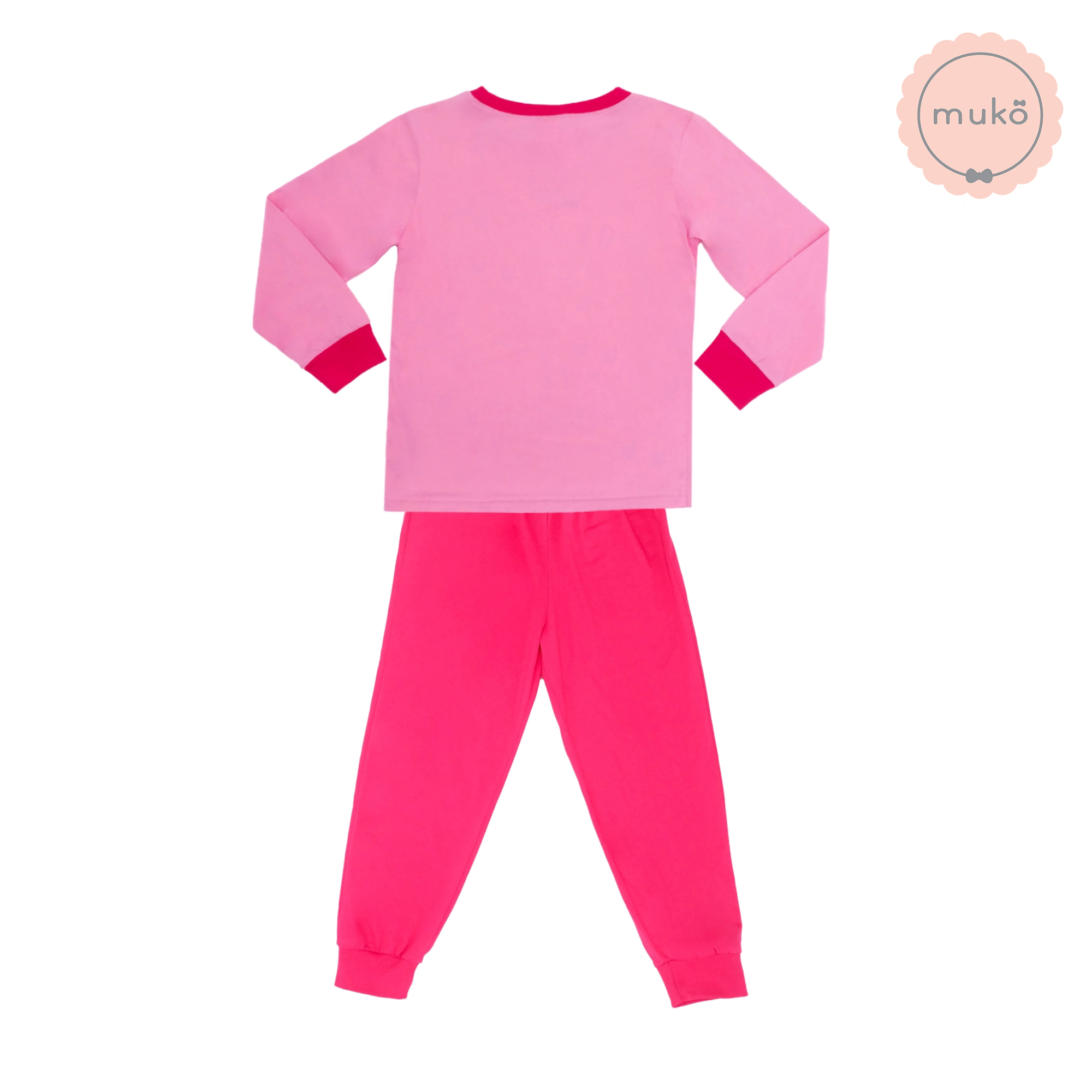 ชุดเด็ก 5-6 ขวบ แขนยาว-ขายาว (Size M) MLP127-17-XL-Pink M ลาย โพนี่โพนี่ Pony สีชมพู(Hello Summer)