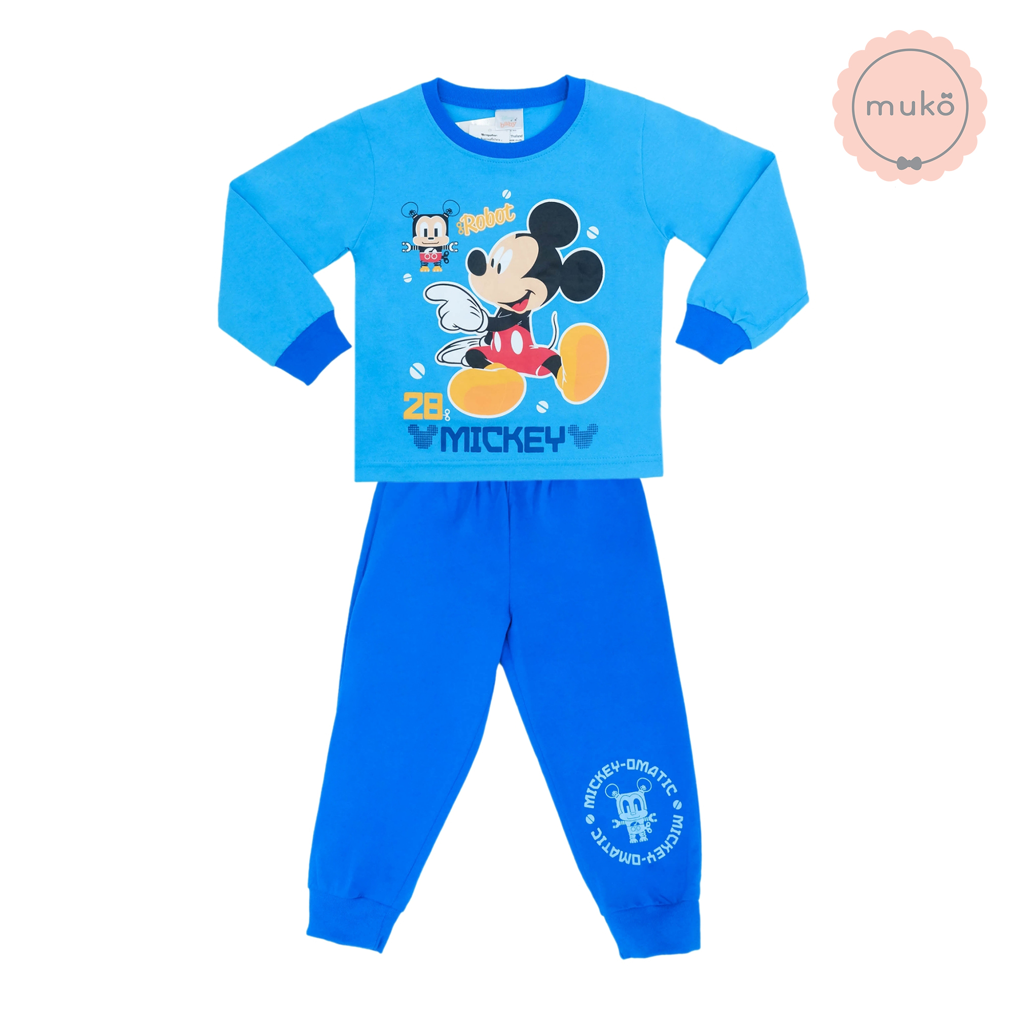 ชุดเด็ก 1-2 ขวบ แขนยาว-ขายาว (Size 2) DMK127-02-3-Blue 2 ลาย มิกกี้ เมาส์ Mickey Mouse สีฟ้า ชุดเด็ก 1-2 ขวบ แขนยาว-ขายาว (Size 2) DMK127-02-3-Blue 2 ลาย มิกกี้ เมาส์ Mickey Mouse สีฟ้า