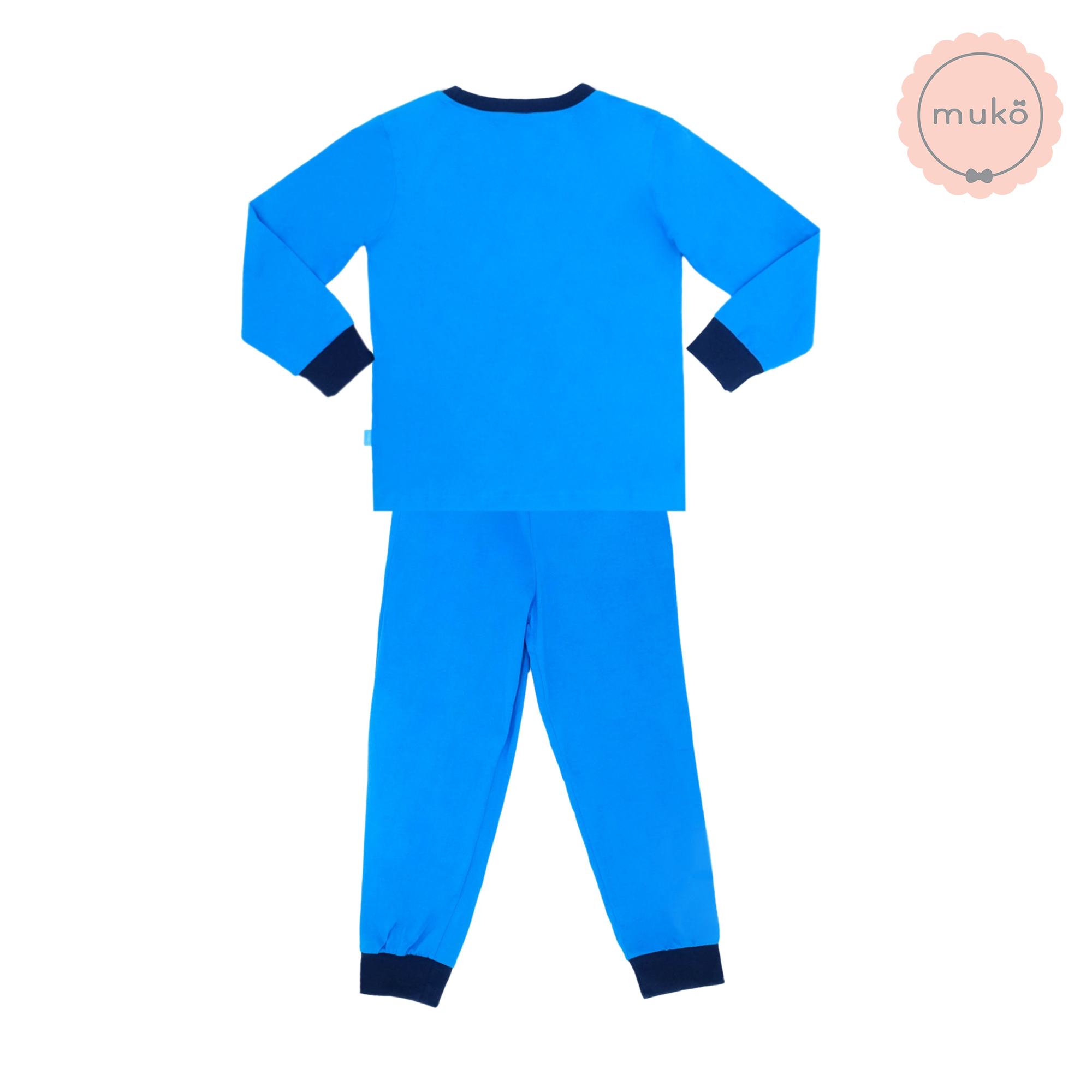 ชุดเด็ก 5-6 ขวบ แขนยาว-ขายาว (Size M) DLS127-690-XL-Blue M ลาย สติช Stitch สีฟ้า (ฟ้าทั้งชุด)