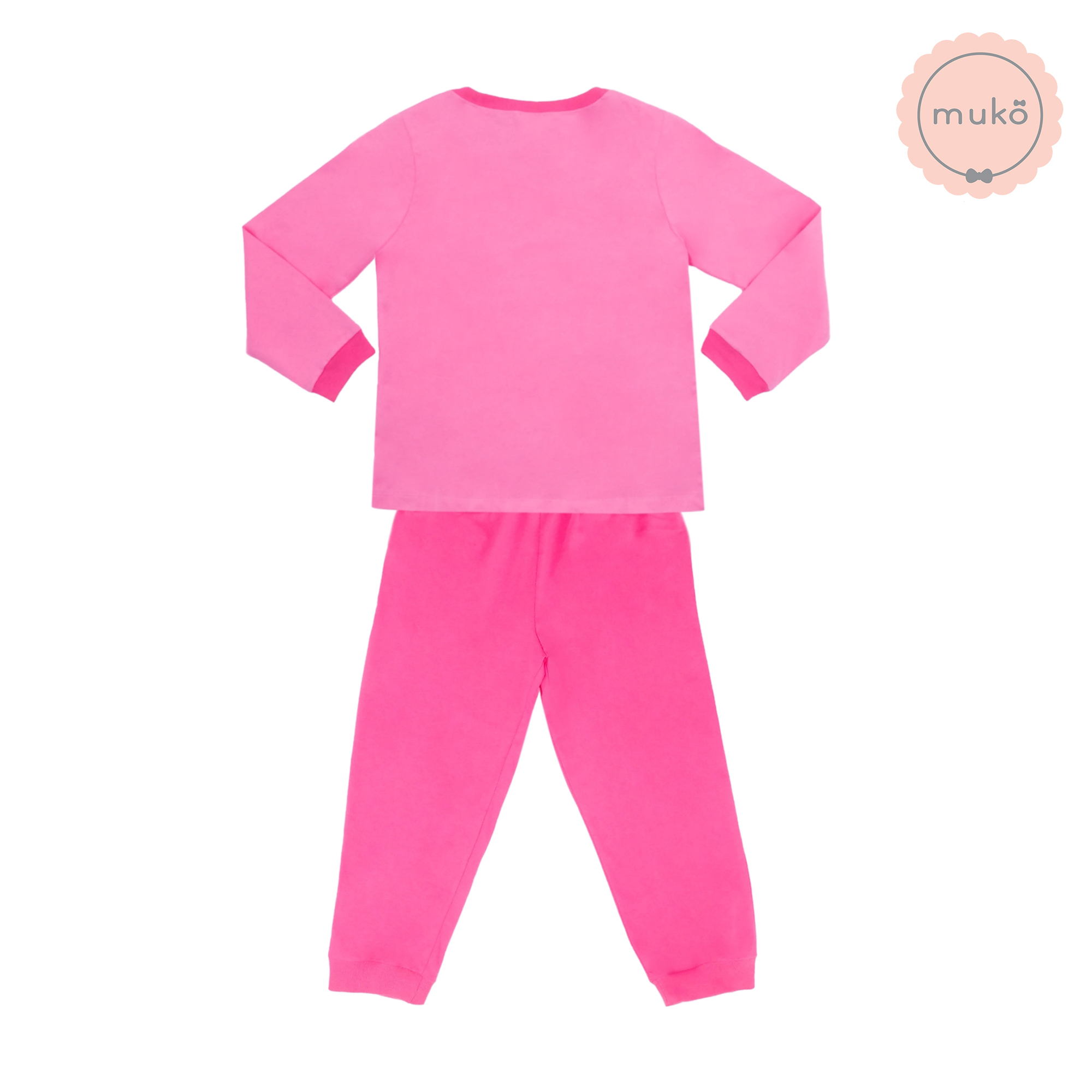 ชุดเด็ก 5-6 ขวบ แขนยาว-ขายาว (Size M) DPC127-05-XL-Pink M ลาย เจ้าหญิงซินเดอเรลล่า Cinderella สีชมพู (เจ้าหญิงและนกน้อย)