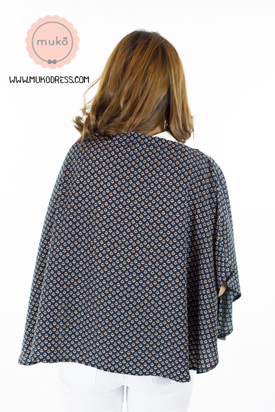 Muko Nursing Cover ผ้าคลุมให้นม AA04-014 กรมลายดอกน้ำตาล