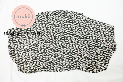 Muko Nursing Cover ผ้าคลุมให้นม AA04-016 ดำลายไก่