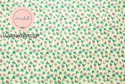 Muko Nursing Cover ผ้าคลุมให้นม AA04-019 สีเหลืองดอกเขียว