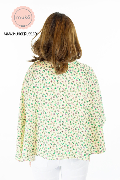 Muko Nursing Cover ผ้าคลุมให้นม AA04-019 สีเหลืองดอกเขียว