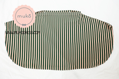 Muko Nursing Cover ผ้าคลุมให้นม AA04-020 ริ้วเขียว