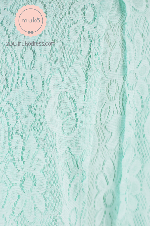 Muko Rosie Lace Dress เดรสเปิดให้นม คลุมท้อง DZ23-002 สีเขียวมิ้นท์ Muko Rosie Lace Dress เดรสเปิดให้นม คลุมท้อง DZ23-002 สีเขียวมิ้นท์