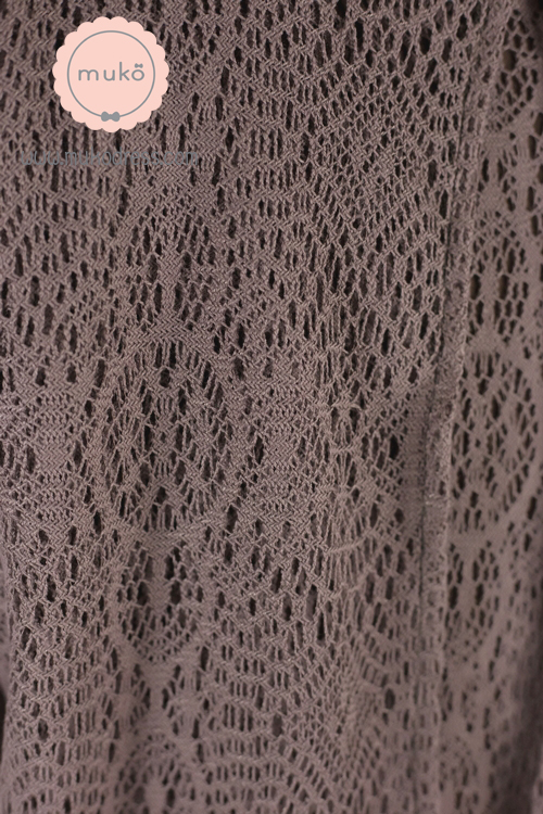 Muko Rosie Lace Dress เดรสเปิดให้นม คลุมท้อง DZ23-005 สีน้ำตาล Muko Rosie Lace Dress เดรสเปิดให้นม คลุมท้อง DZ23-005 สีน้ำตาล