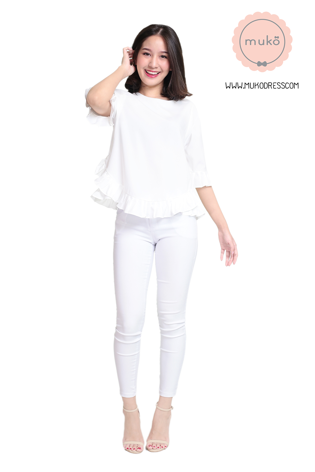 Muko Queens เสื้อให้นม คลุมท้อง BSL09-002 ขาว Muko Queens เสื้อให้นม คลุมท้อง BSL09-002 ขาว