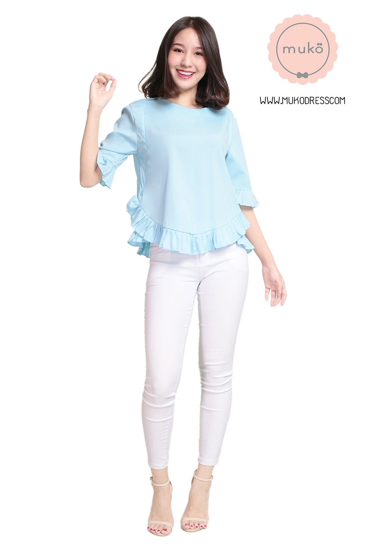  Muko Queens เสื้อให้นม คลุมท้อง BSL09-003 ฟ้า