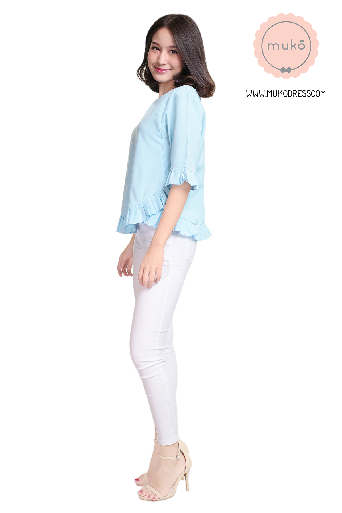  Muko Queens เสื้อให้นม คลุมท้อง BSL09-003 ฟ้า