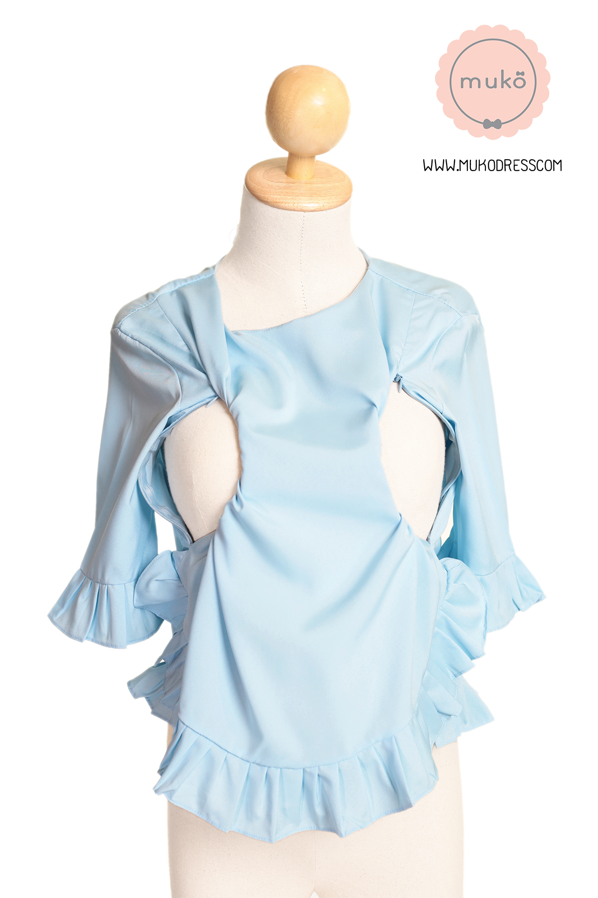  Muko Queens เสื้อให้นม คลุมท้อง BSL09-003 ฟ้า