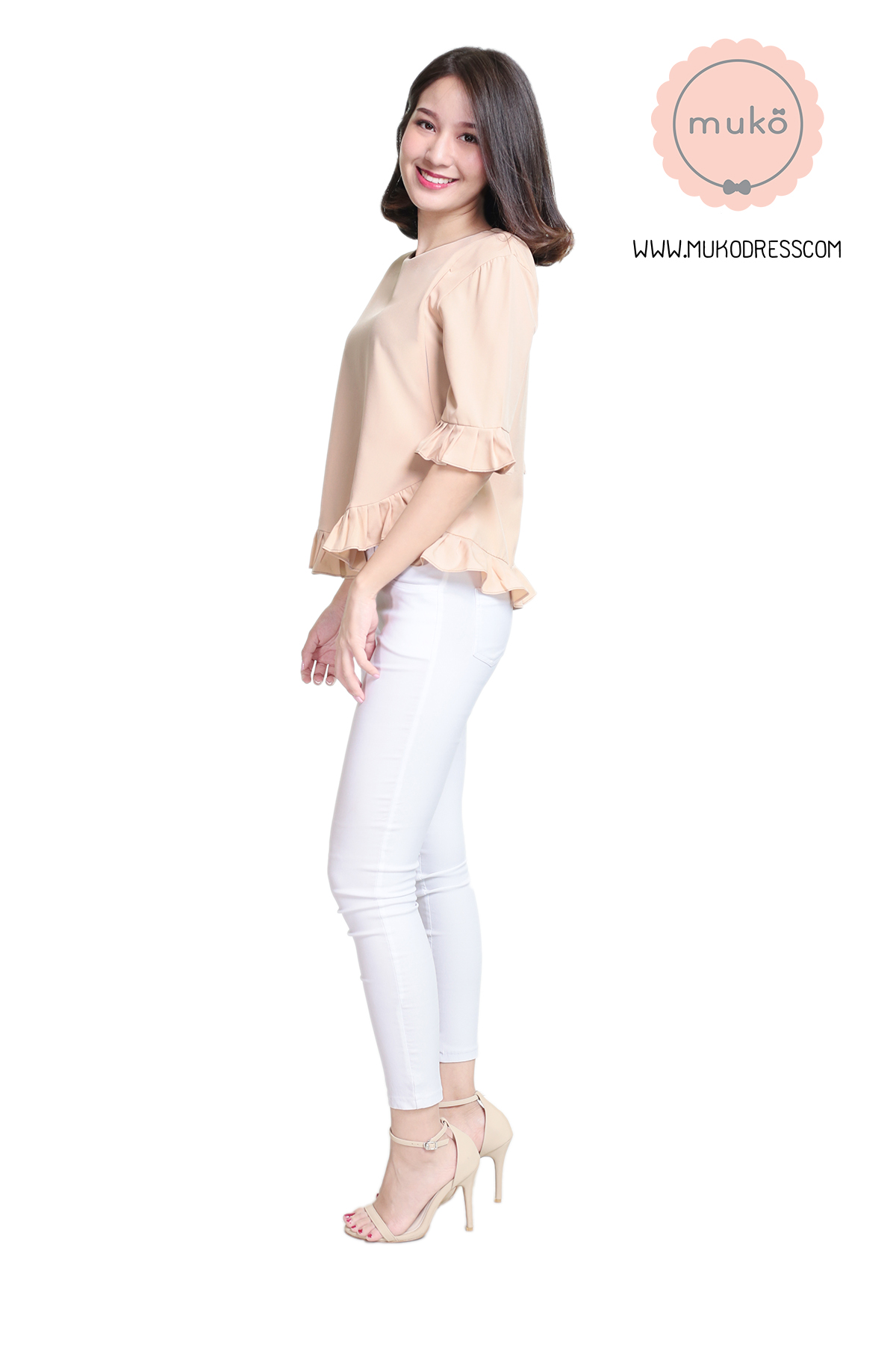 Muko Queens เสื้อให้นม คลุมท้อง BSL09-006 ครีม