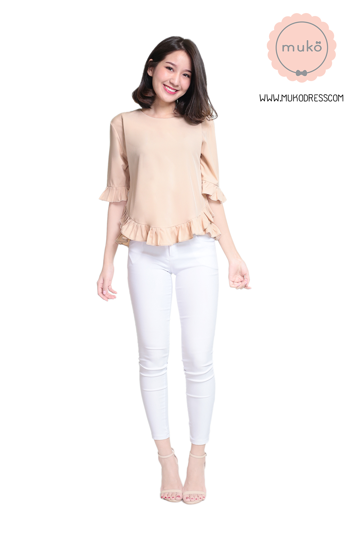 Muko Queens เสื้อให้นม คลุมท้อง BSL09-006 ครีม