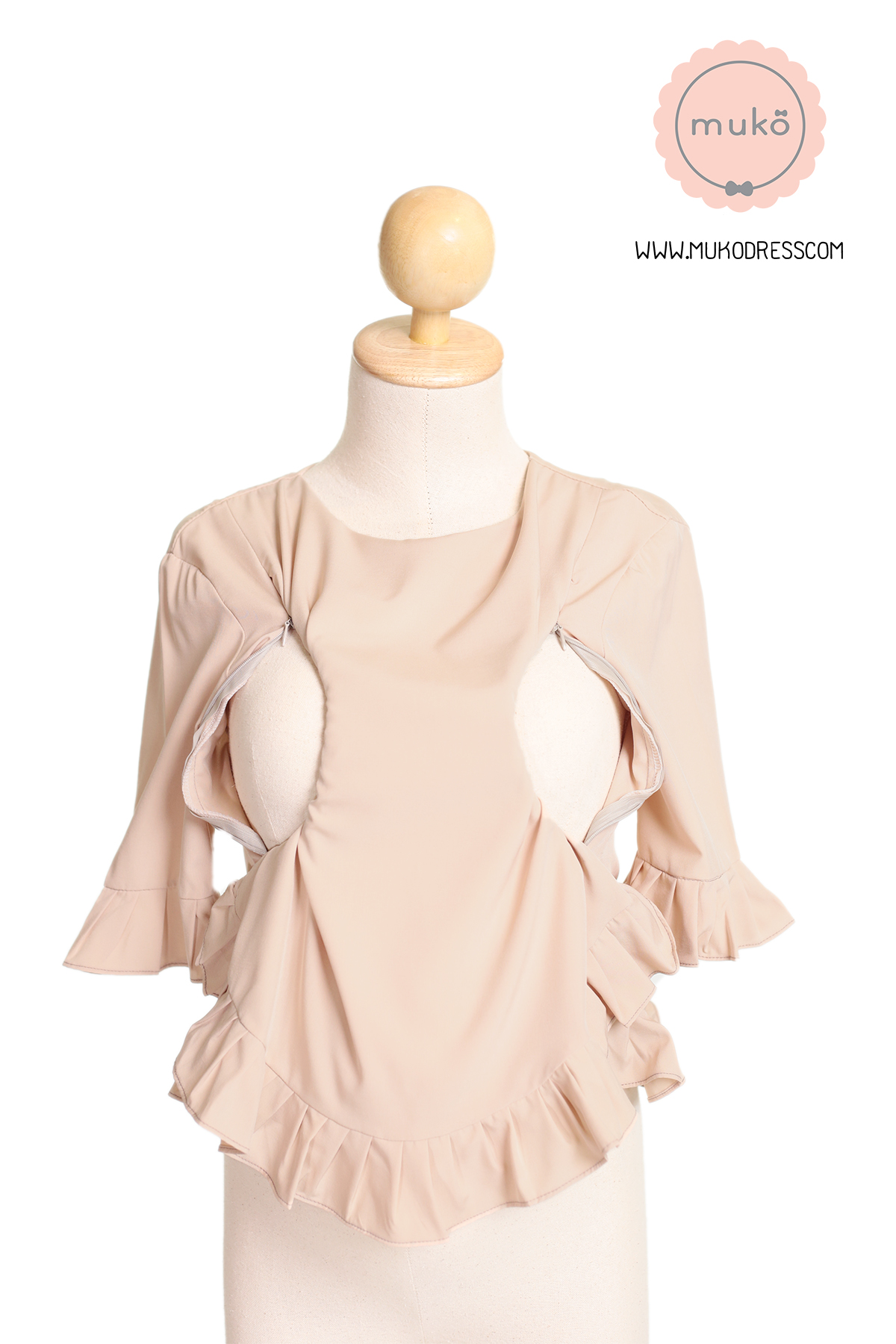 Muko Queens เสื้อให้นม คลุมท้อง BSL09-006 ครีม