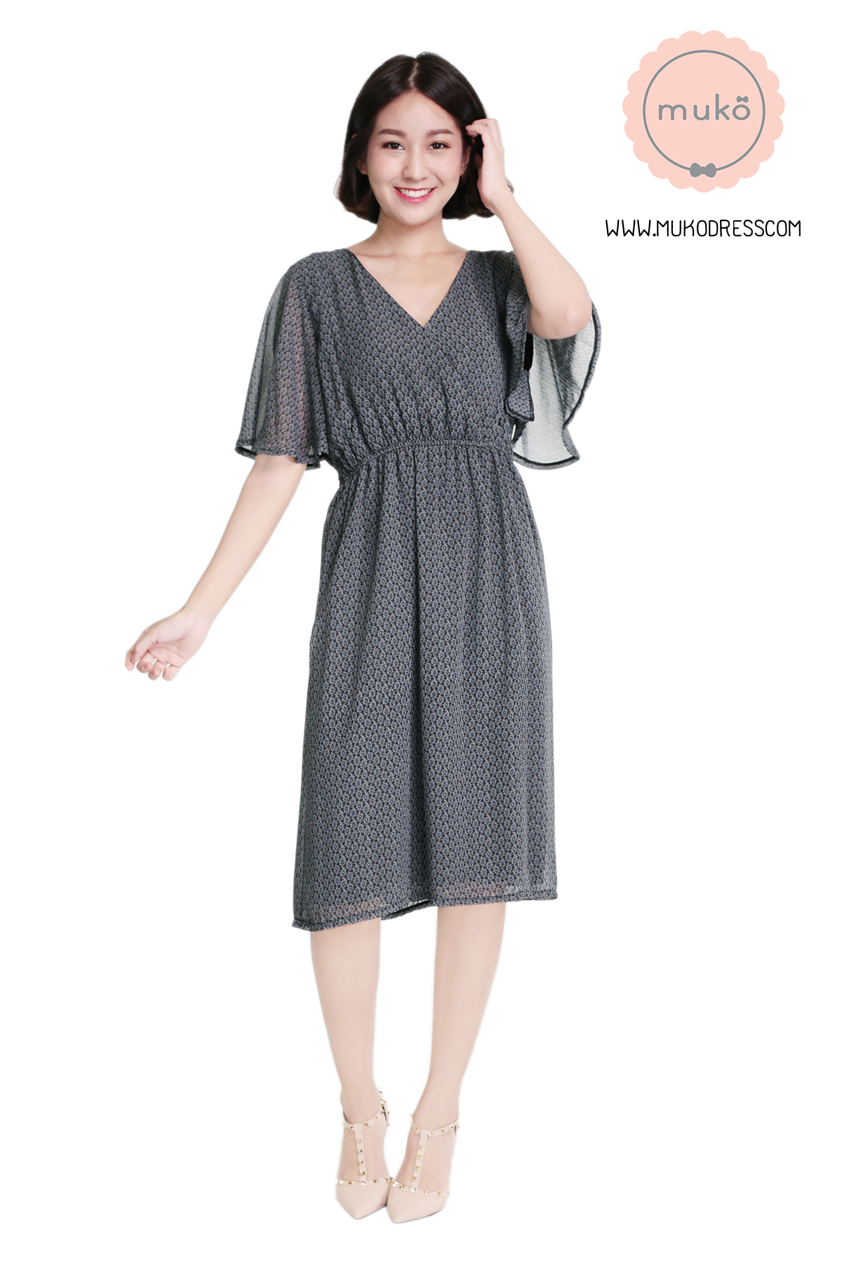 Muko Jaycee เดรสให้นม คลุมท้อง DZ24-003 เทา Muko Jaycee เดรสให้นม คลุมท้อง DZ24-003 เทา