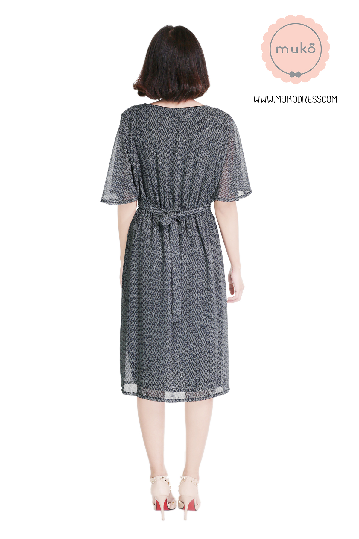 Muko Jaycee เดรสให้นม คลุมท้อง DZ24-003 เทา Muko Jaycee เดรสให้นม คลุมท้อง DZ24-003 เทา