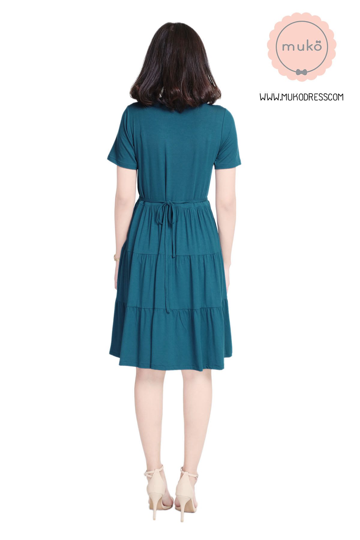 Muko Bello Betty เดรสให้นม คลุมท้อง DR02-021 ฟ้าทะเล Muko Bello Betty เดรสให้นม คลุมท้อง DR02-021 ฟ้าทะเล