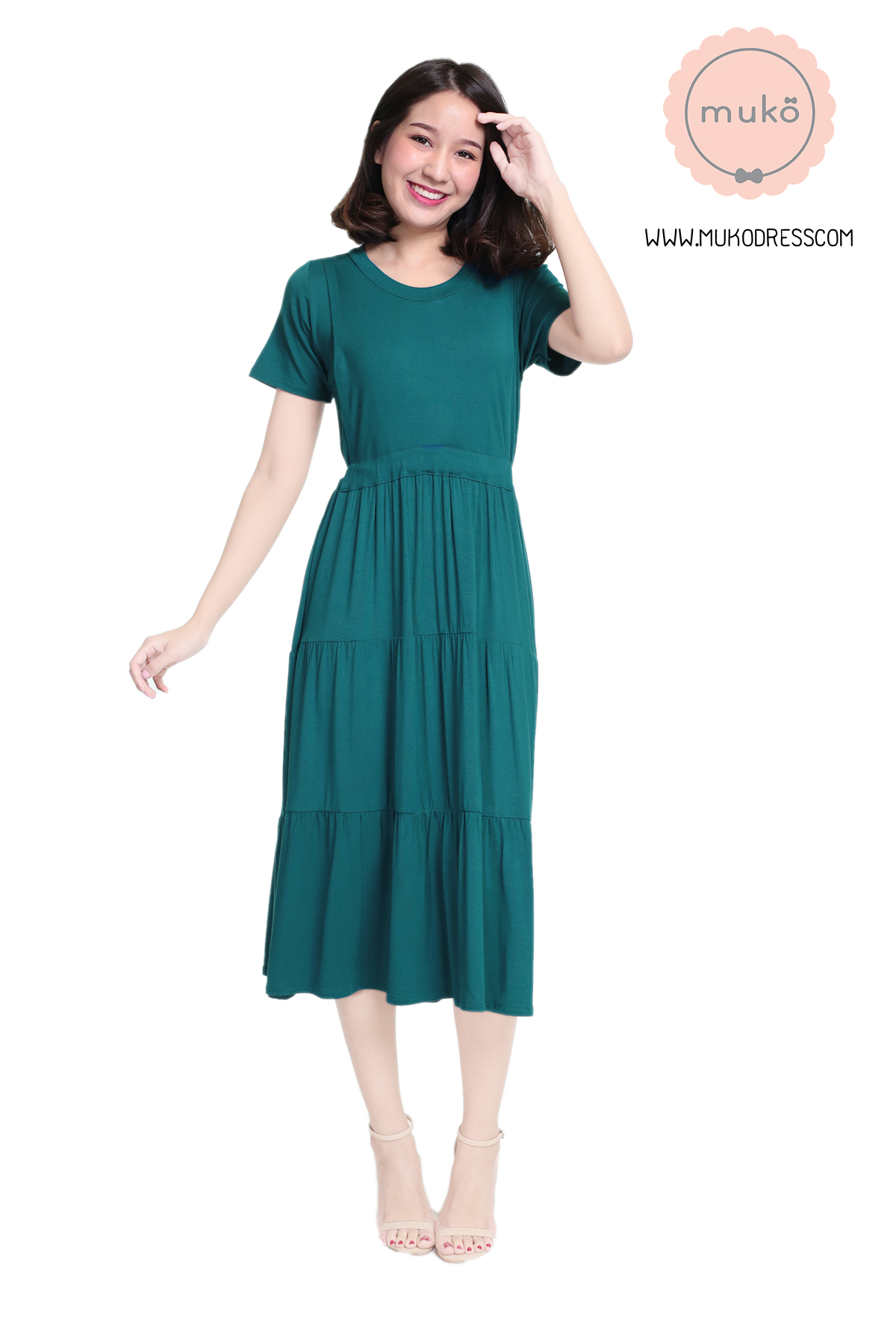 Muko Betty เดรสให้นม คลุมท้อง DR06-021 ฟ้าทะเล Muko Betty เดรสให้นม คลุมท้อง DR06-021 ฟ้าทะเล
