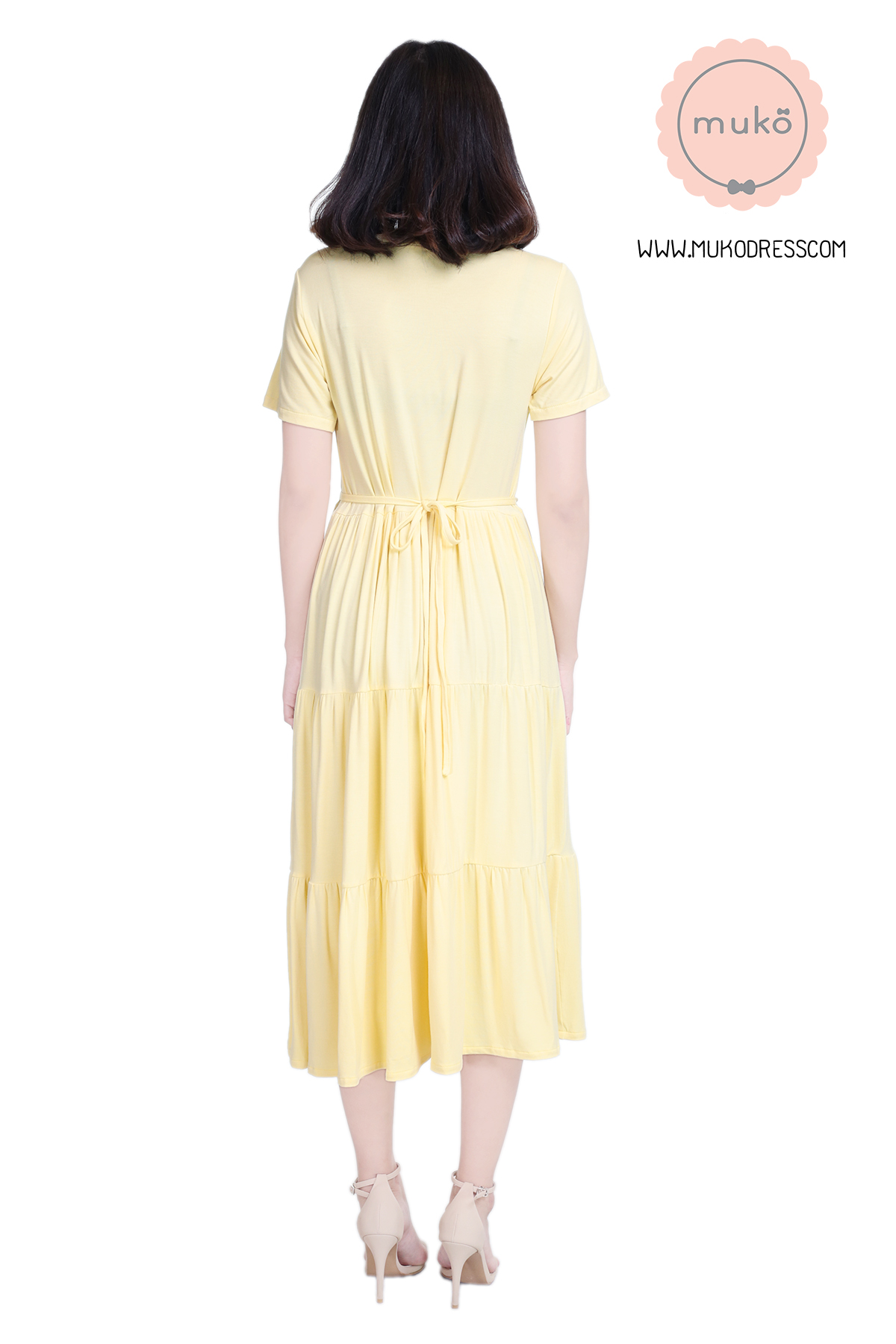 Muko Betty เดรสให้นม คลุมท้อง DR06-022 เหลืองนม Muko Betty เดรสให้นม คลุมท้อง DR06-022 เหลืองนม