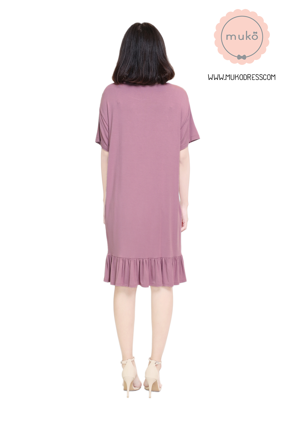 Muko Haru เดรสให้นม คลุมท้อง DR13-014M กะปิ