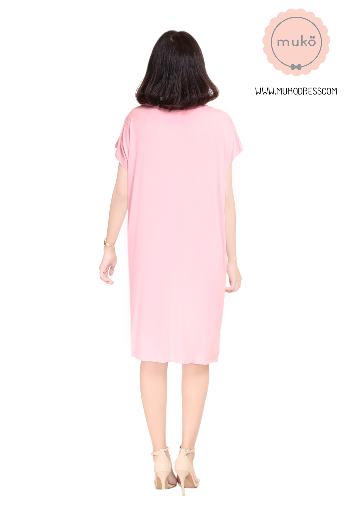 Muko ButterCup เดรสให้นม คลุมท้อง DR16-026 ชมพู-ยีนส์ Muko ButterCup เดรสให้นม คลุมท้อง DR16-026 ชมพู-ยีนส์