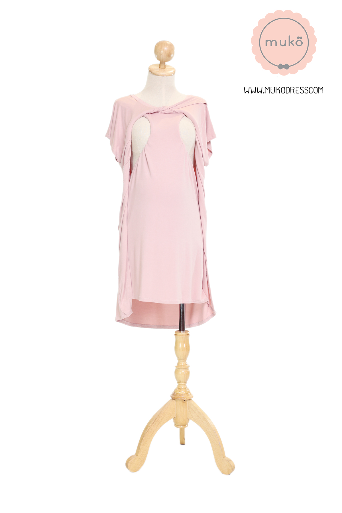 Muko ButterCup เดรสให้นม คลุมท้อง DR16-031 นู๊ด Muko ButterCup เดรสให้นม คลุมท้อง DR16-031 นู๊ด