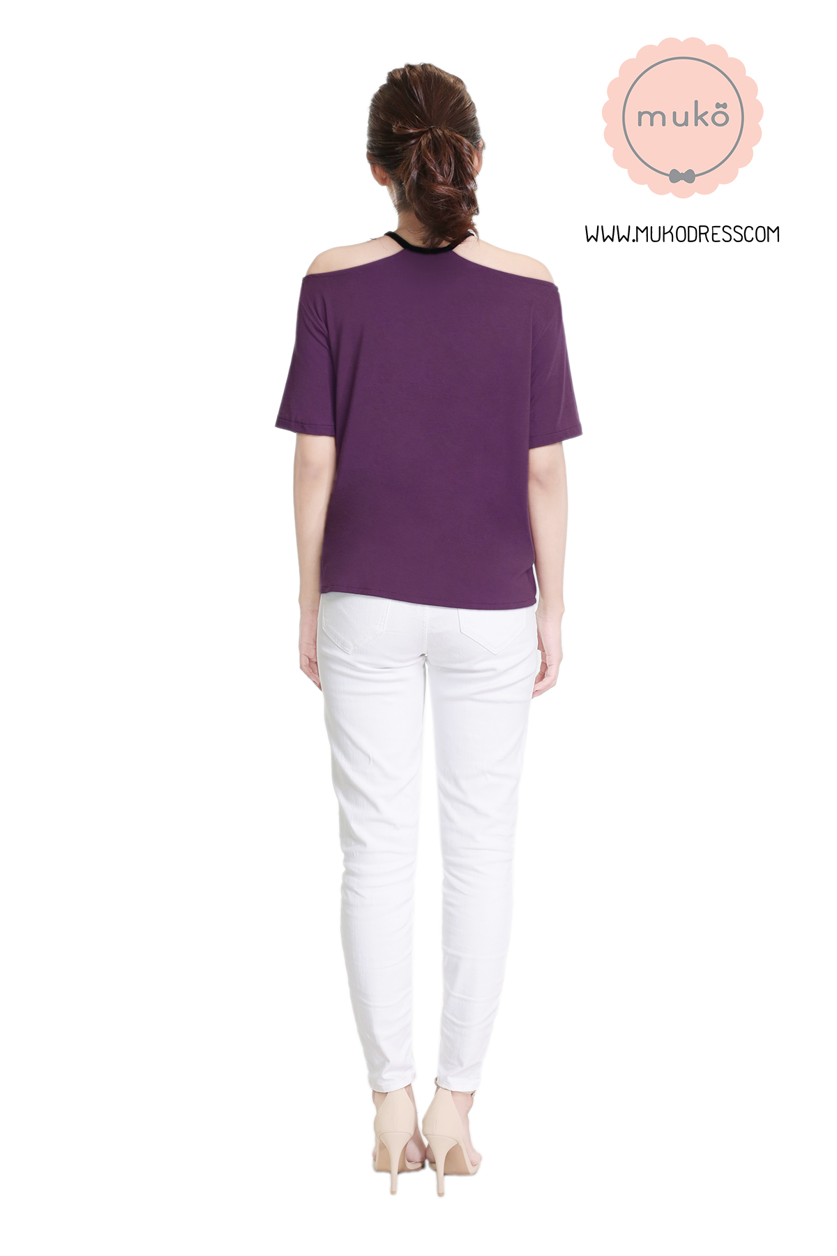 Muko Lynne เสื้อให้นม คลุมท้อง TC24-001 ม่วงเข้ม