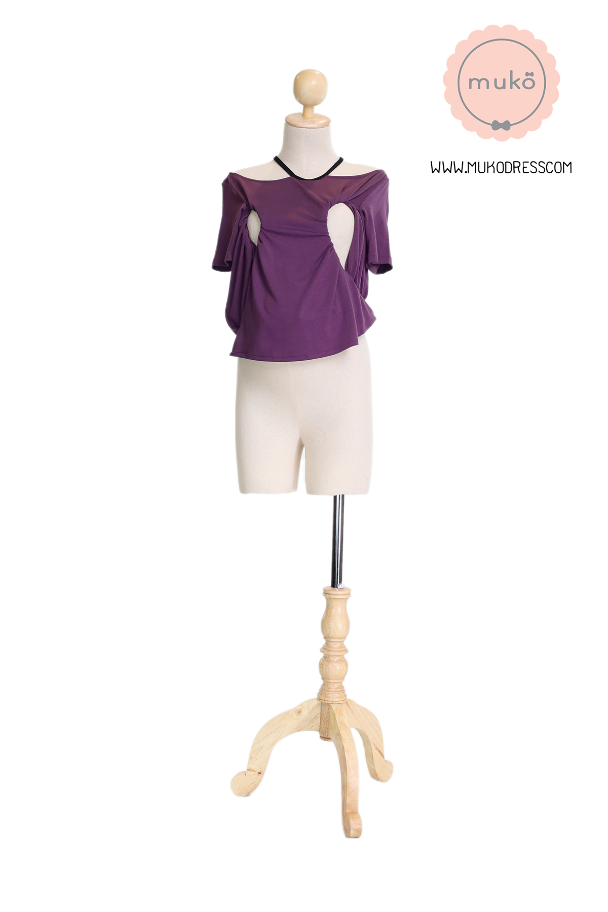 Muko Lynne เสื้อให้นม คลุมท้อง TC24-001 ม่วงเข้ม