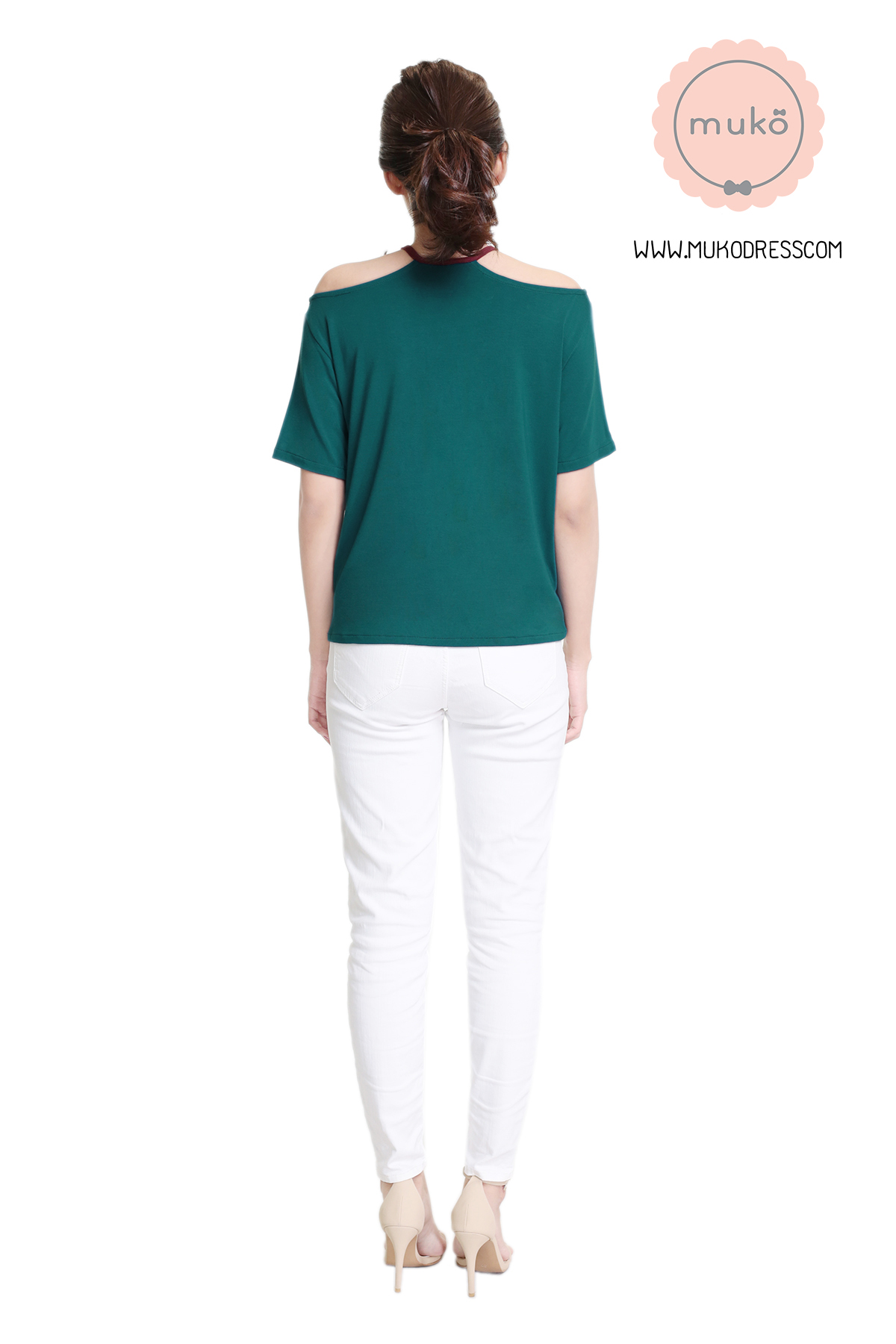 Muko Lynne เสื้อให้นม คลุมท้อง TC24-005 ฟ้าทะเล