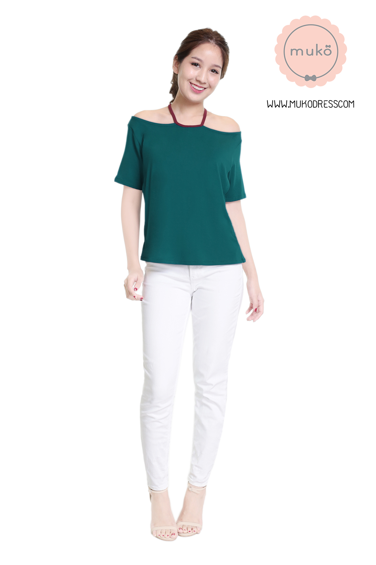Muko Lynne เสื้อให้นม คลุมท้อง TC24-005 ฟ้าทะเล