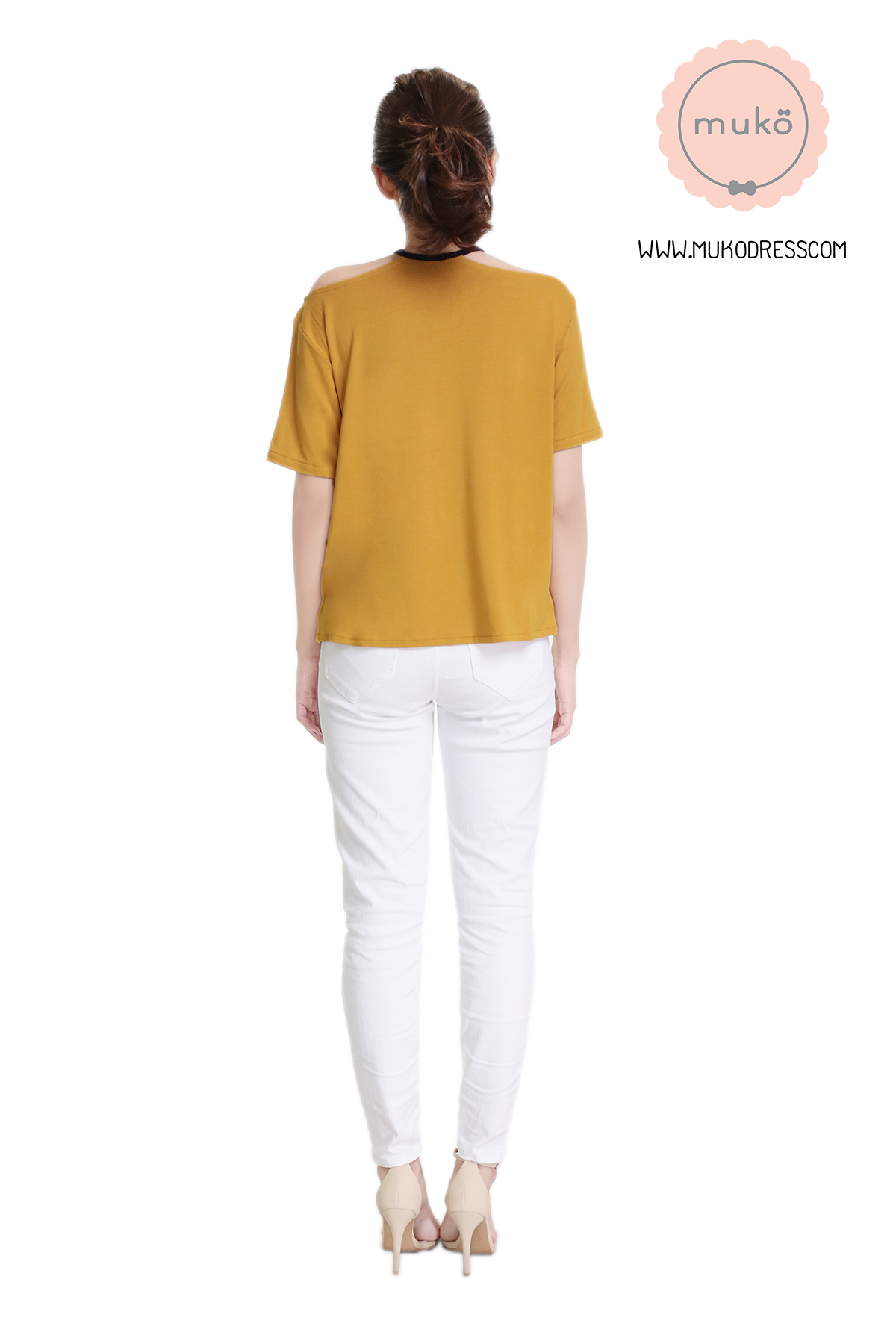 Muko Lynne เสื้อให้นม คลุมท้อง TC24-006 เหลืองมัสตาร์ด