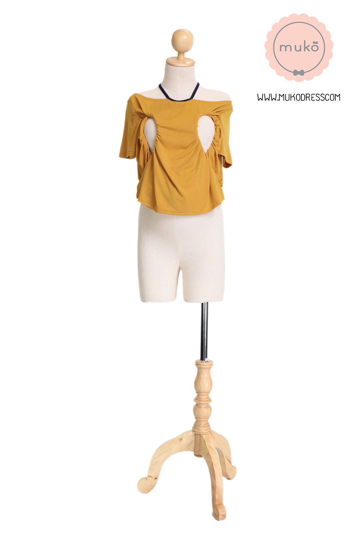 Muko Lynne เสื้อให้นม คลุมท้อง TC24-006 เหลืองมัสตาร์ด
