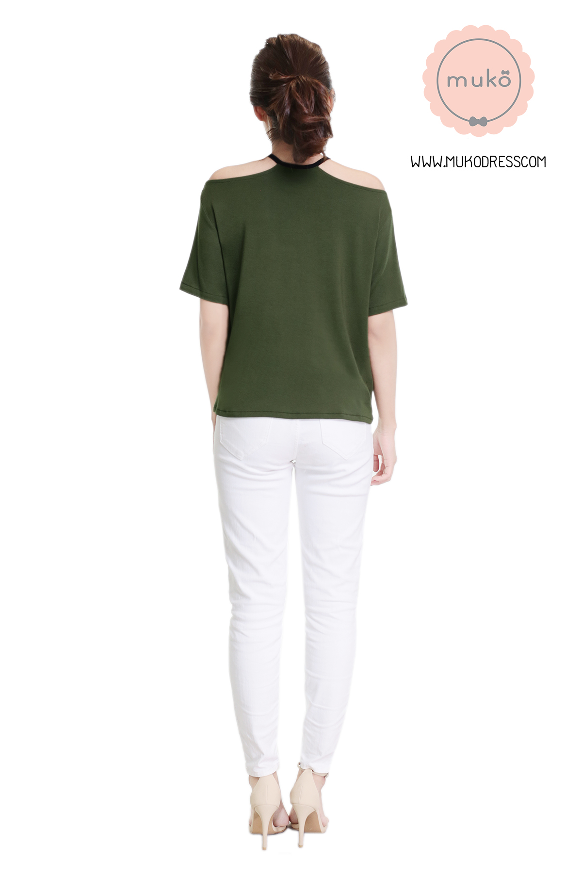Muko Lynne เสื้อให้นม คลุมท้อง TC24-007 เขียวขี้ม้า Muko Lynne เสื้อให้นม คลุมท้อง TC24-007 เขียวขี้ม้า