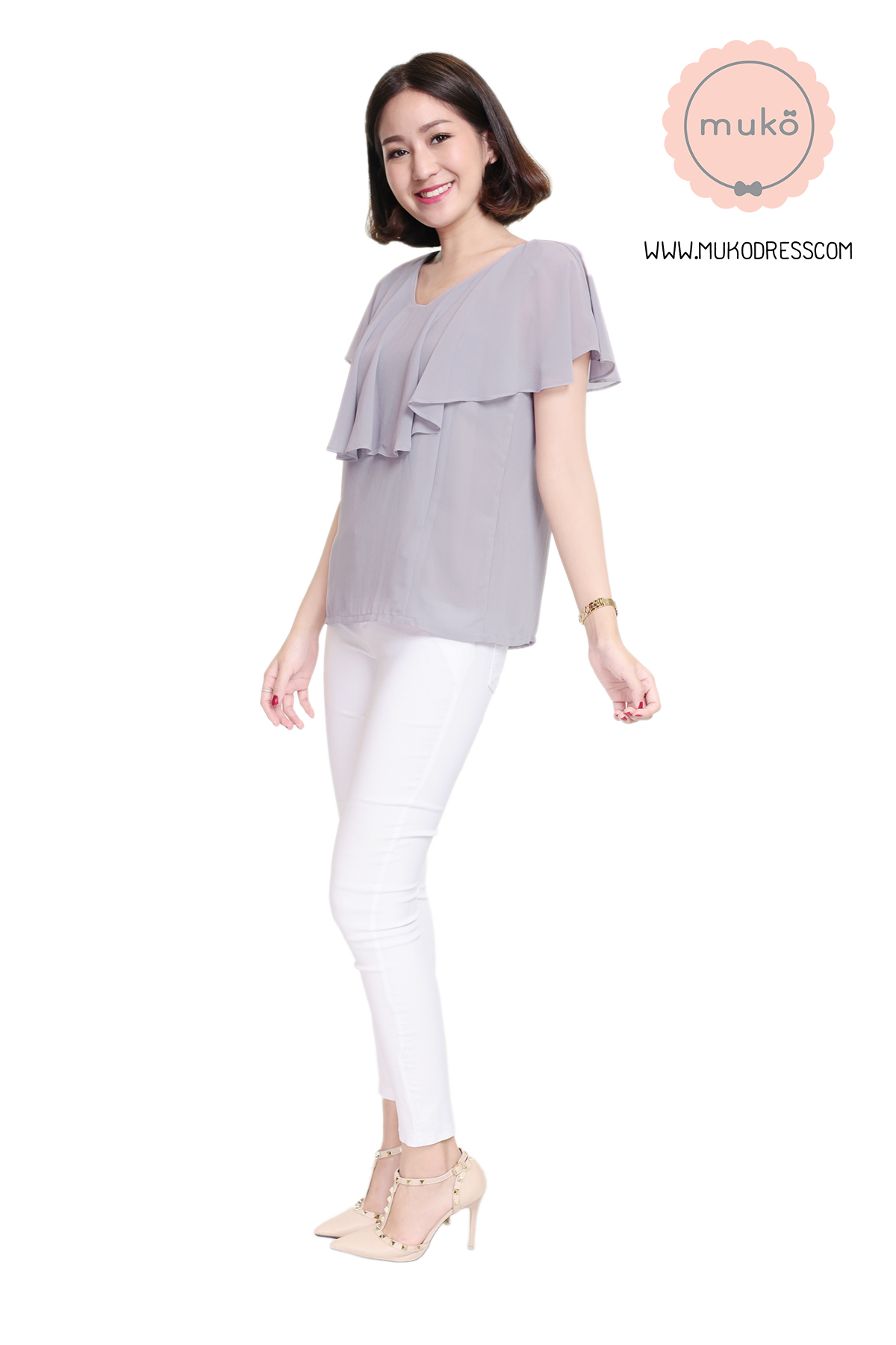 Muko Emma  เสื้อให้นม คลุมท้อง BSL03-009 ม่วงอ่อน