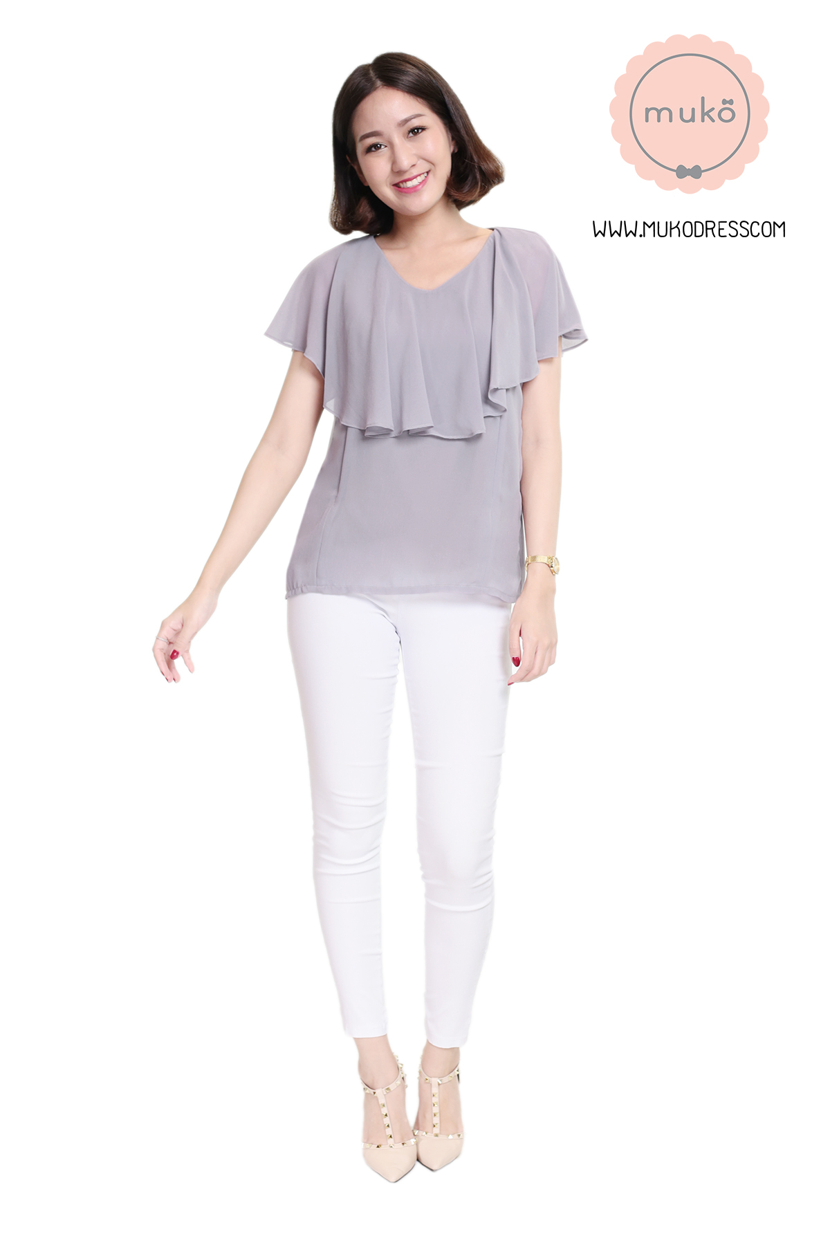 Muko Emma  เสื้อให้นม คลุมท้อง BSL03-009 ม่วงอ่อน
