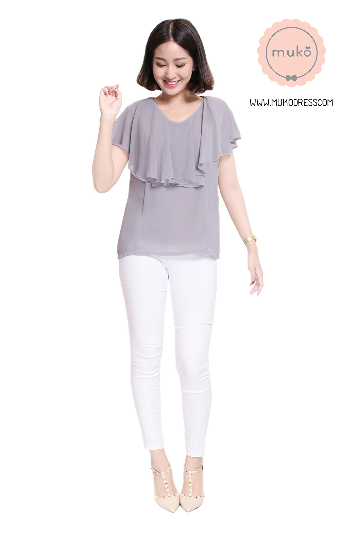 Muko Emma  เสื้อให้นม คลุมท้อง BSL03-009 ม่วงอ่อน