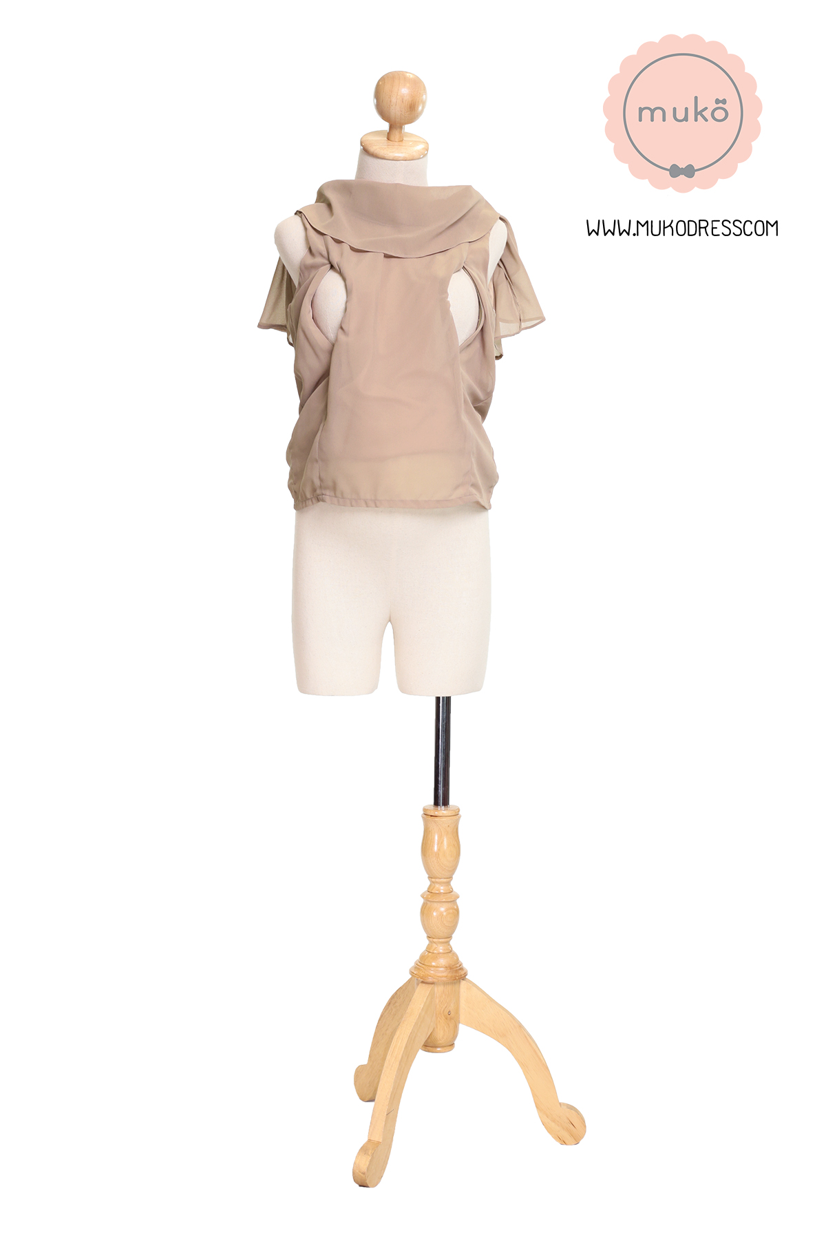 Muko Emma  เสื้อให้นม คลุมท้อง BSL03-010 สีเนื้อ