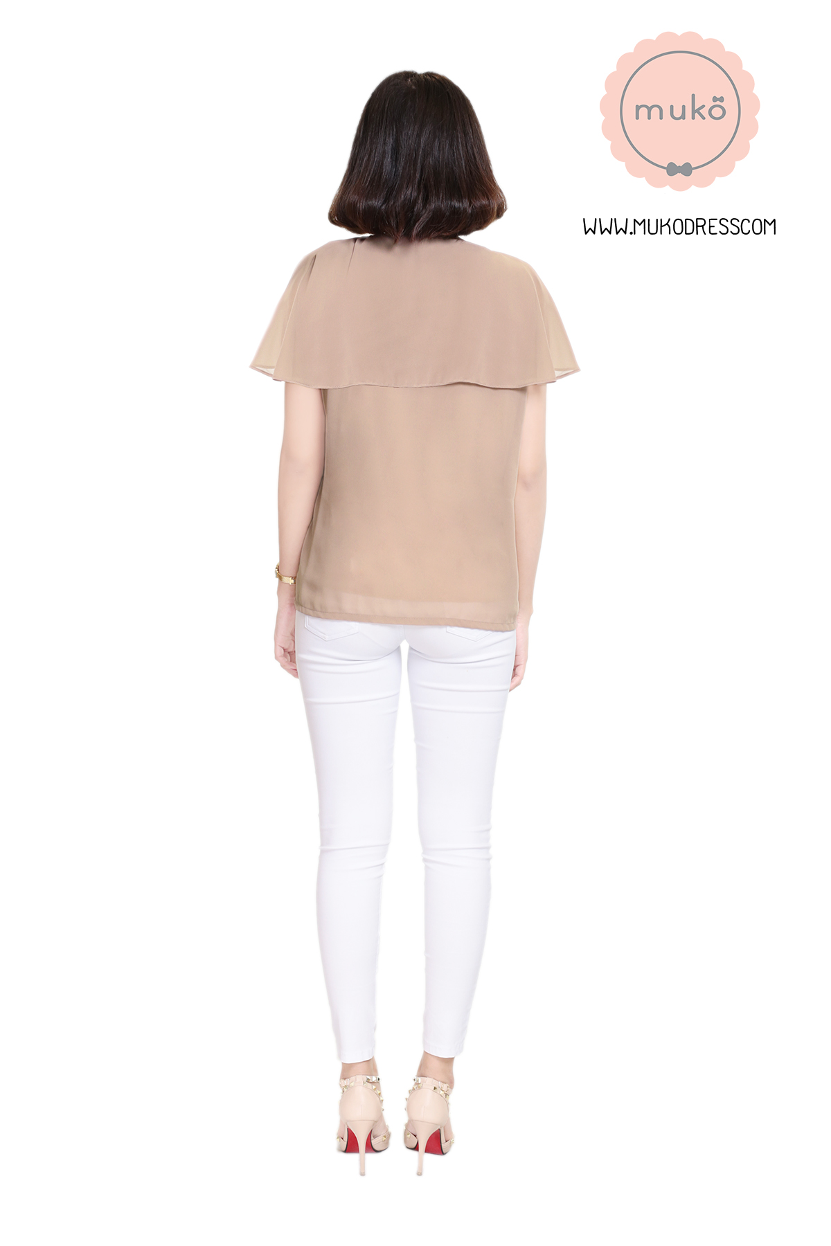 Muko Emma  เสื้อให้นม คลุมท้อง BSL03-010 สีเนื้อ
