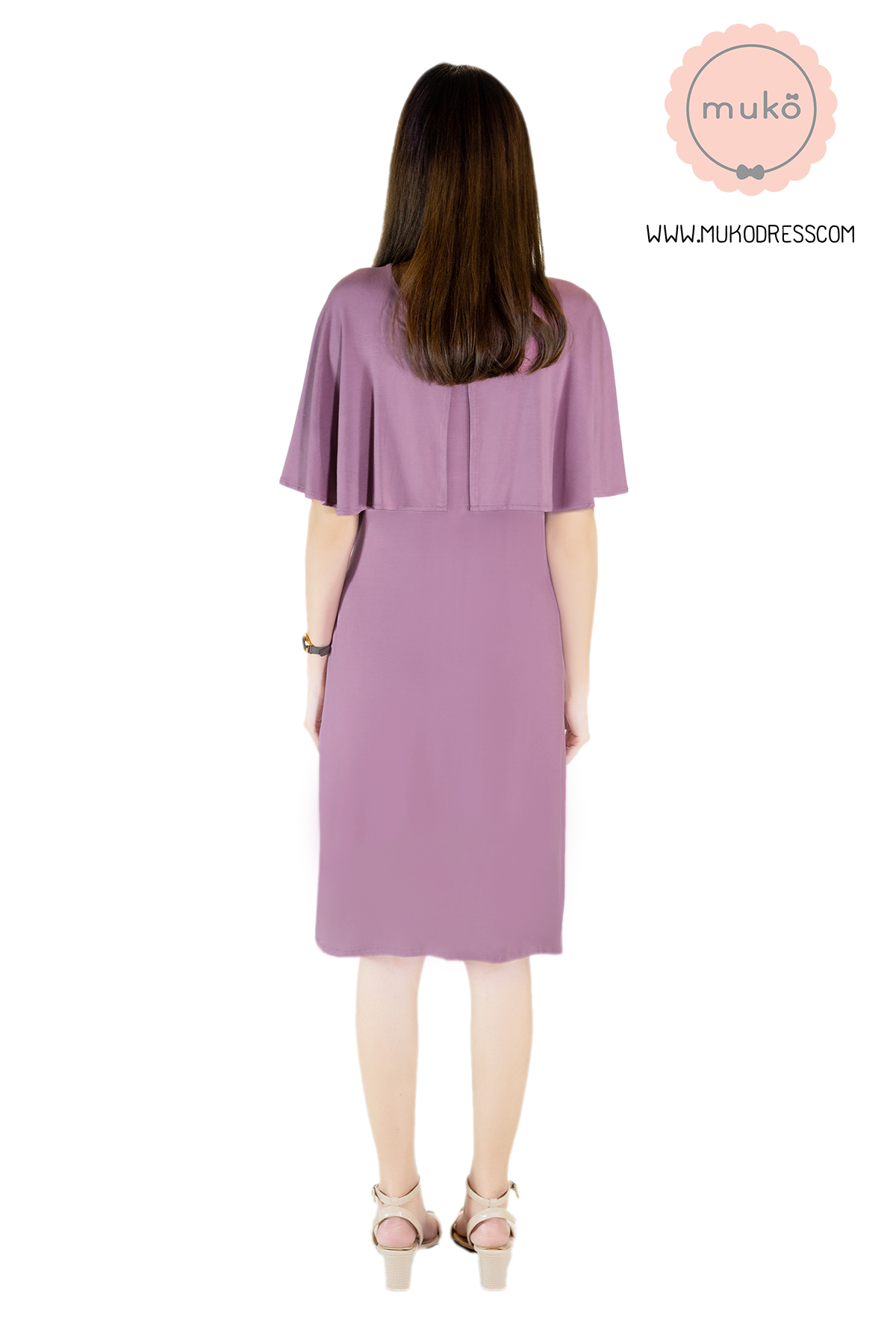 Muko Cindy เดรสเปิดให้นม คลุมท้อง DR17-016 กะปิ