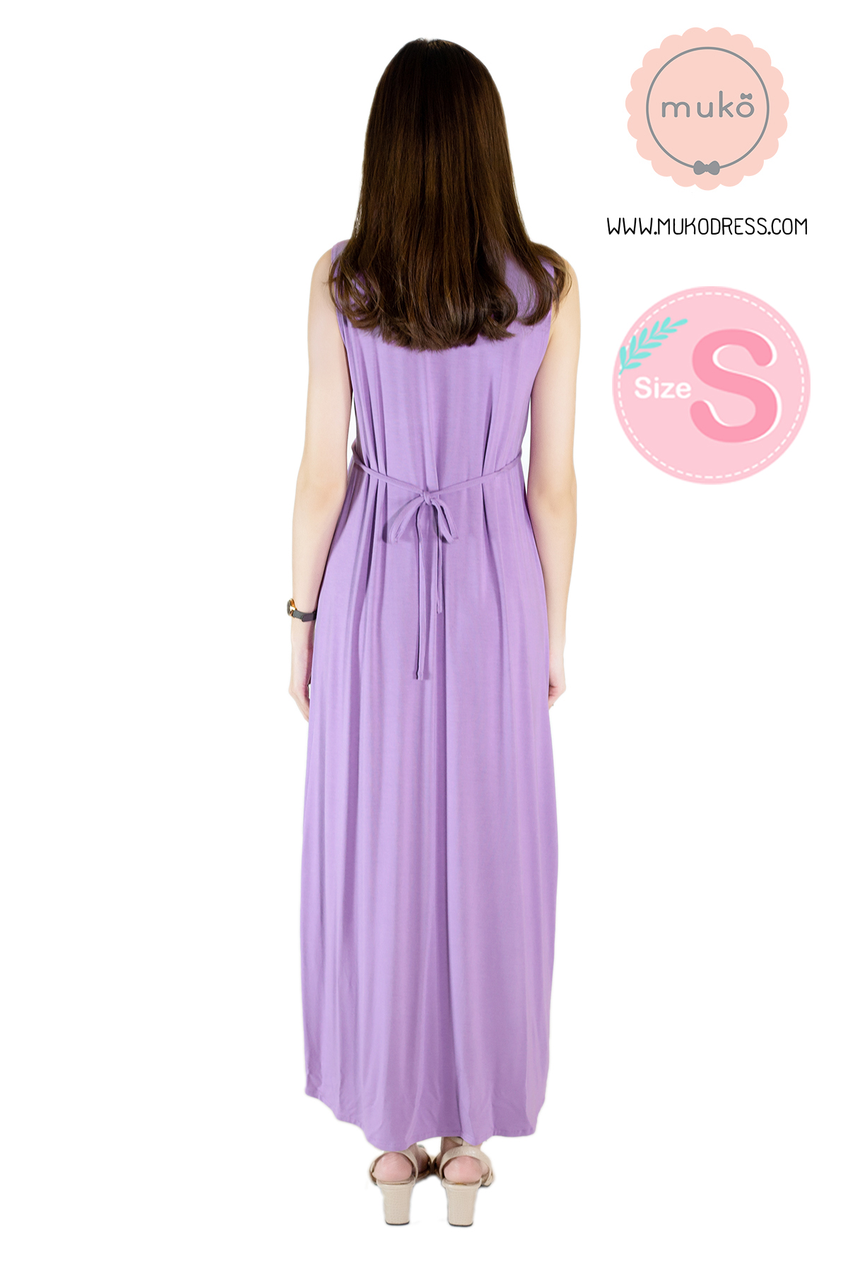 Muko Brownie เดรสให้นม คลุมท้อง size s MR02-022 ม่วงนม Muko Brownie เดรสให้นม คลุมท้อง size s MR02-022 ม่วงนม