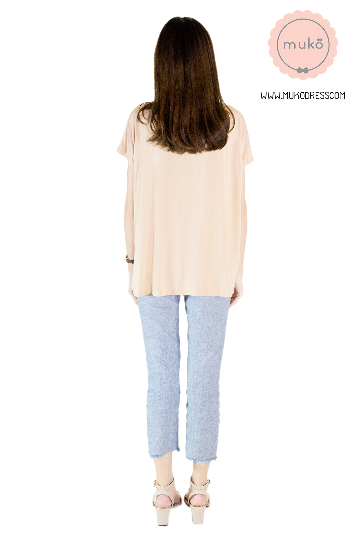Muko MiLa เสื้อให้นม  TC12-043 ครีม-นู๊ด