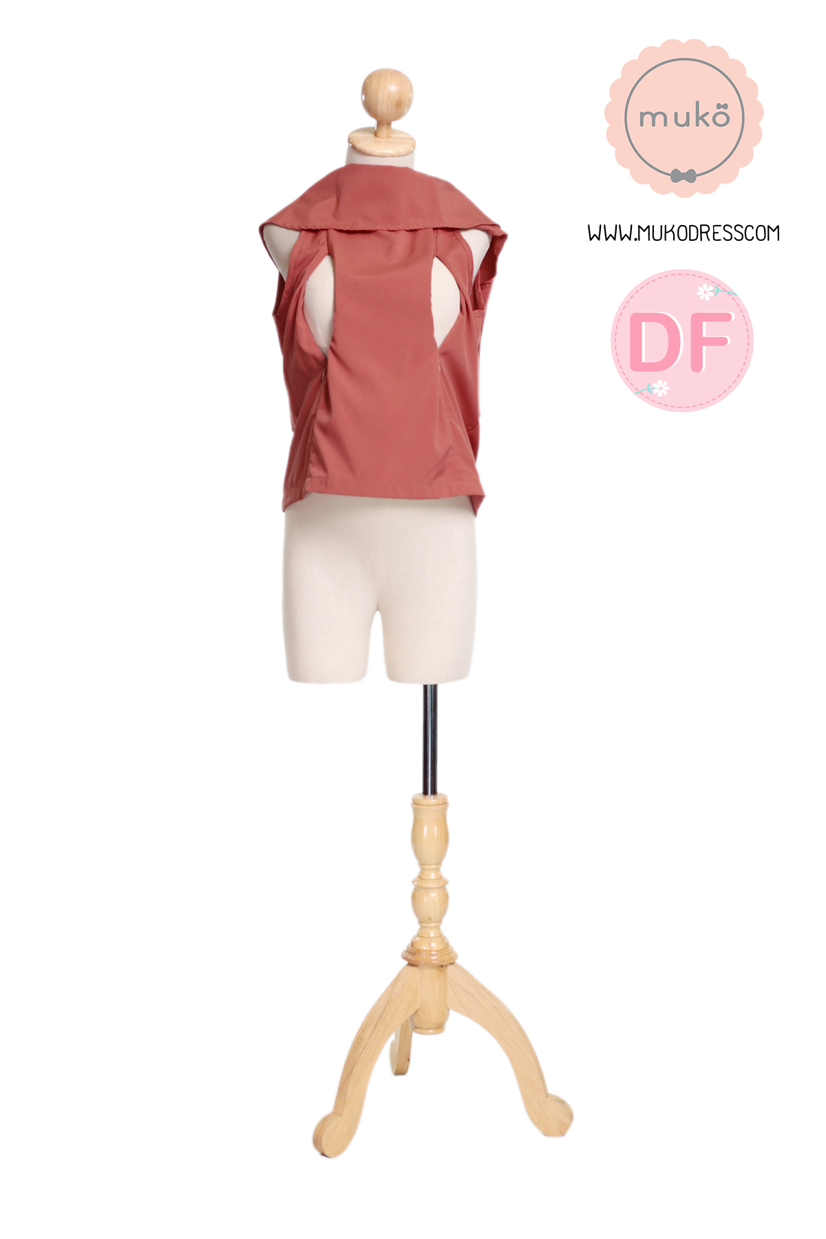 Muko Bryony เสื้อให้นม คลุมท้อง BSL04-005DF สีส้มอิฐ