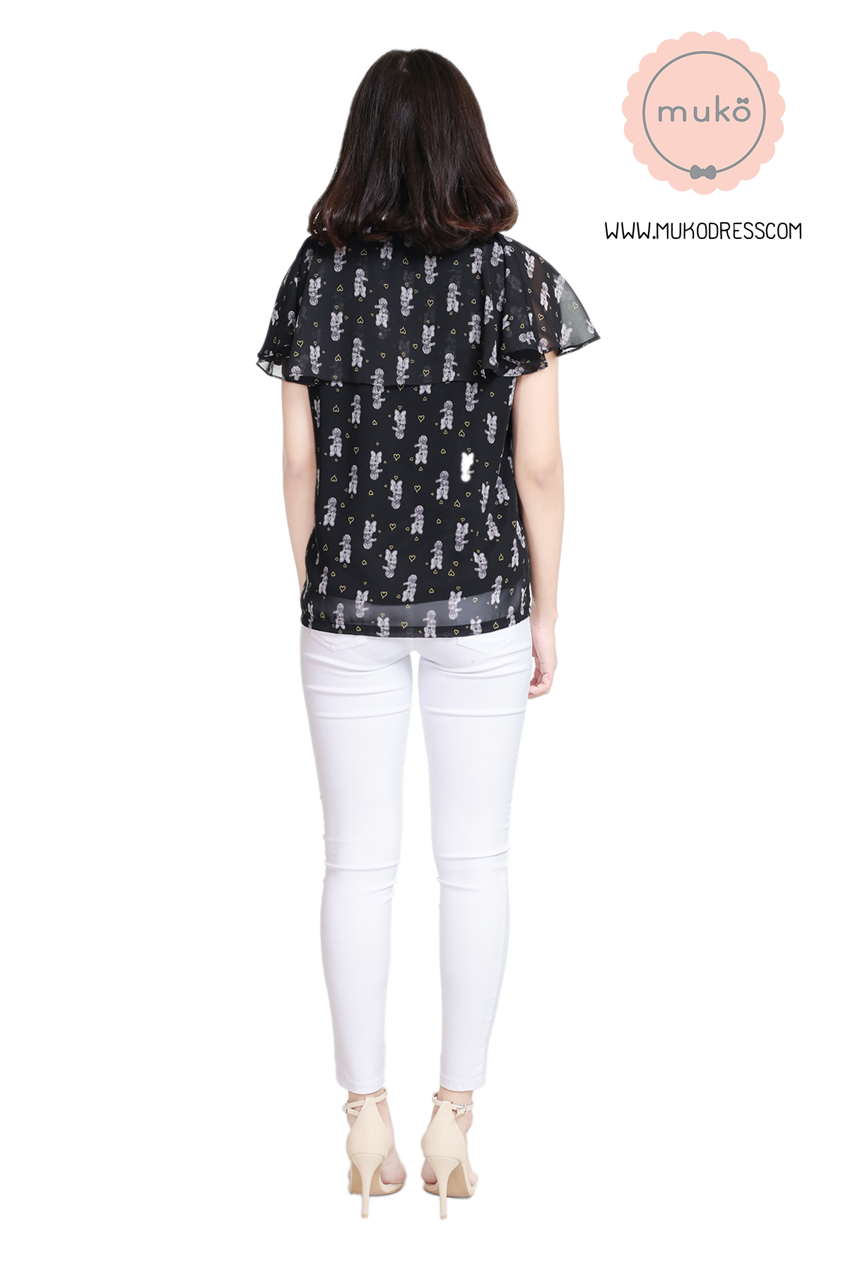 Muko Emma  เสื้อให้นม คลุมท้อง BSL03-020 ดำ-มินนี่