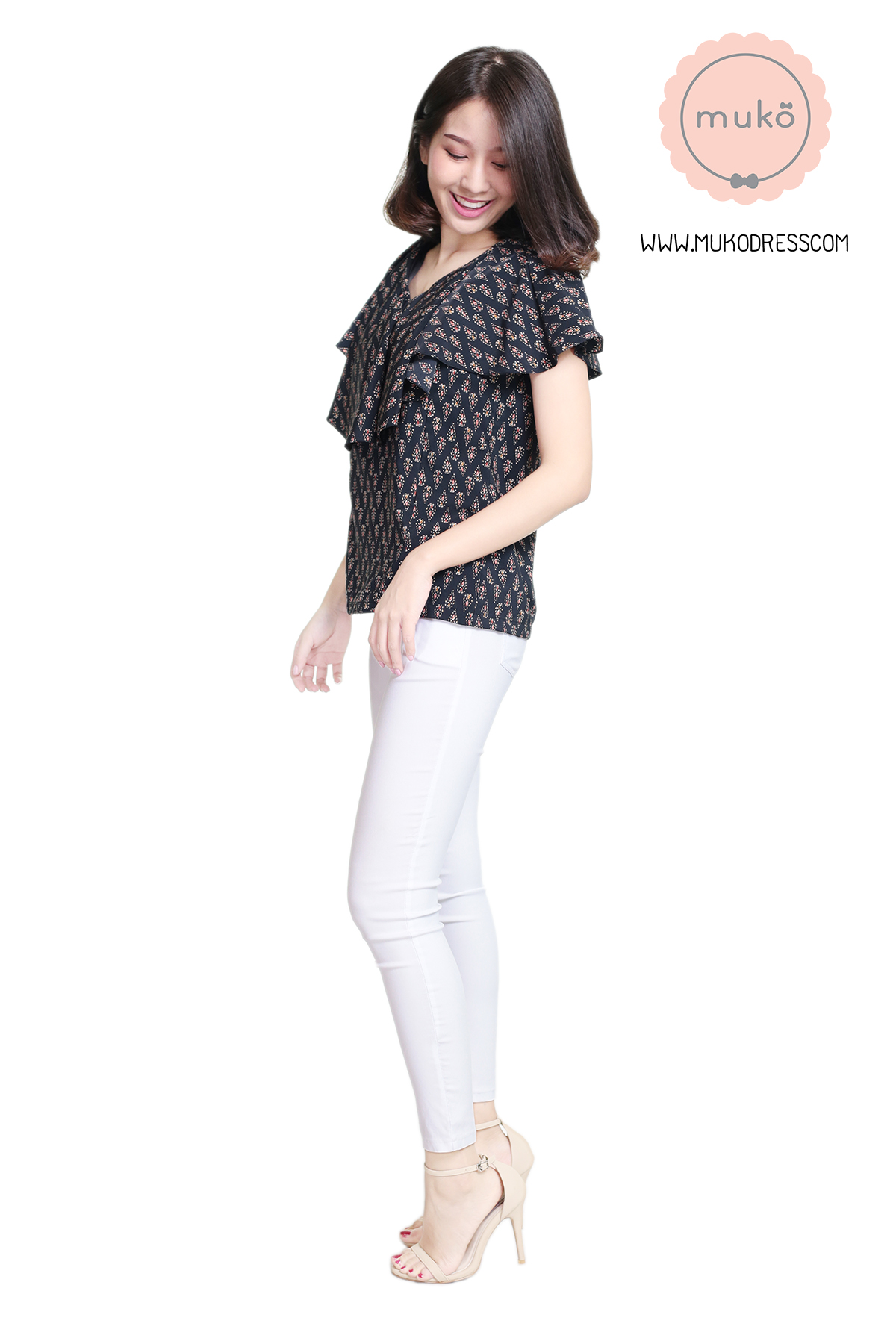 Muko Emma  เสื้อให้นม คลุมท้อง BSL03-021 ลายไทย***(3ชุด1,200.-/6ชุด1,900.-)