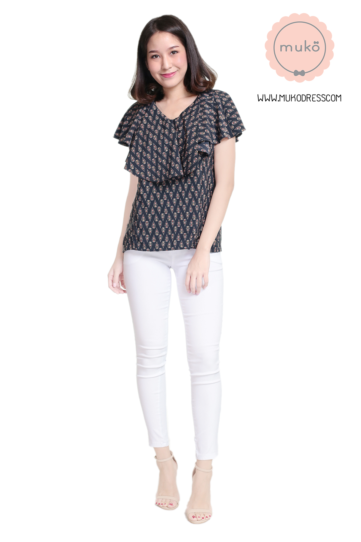 Muko Emma  เสื้อให้นม คลุมท้อง BSL03-021 ลายไทย***(3ชุด1,200.-/6ชุด1,900.-)