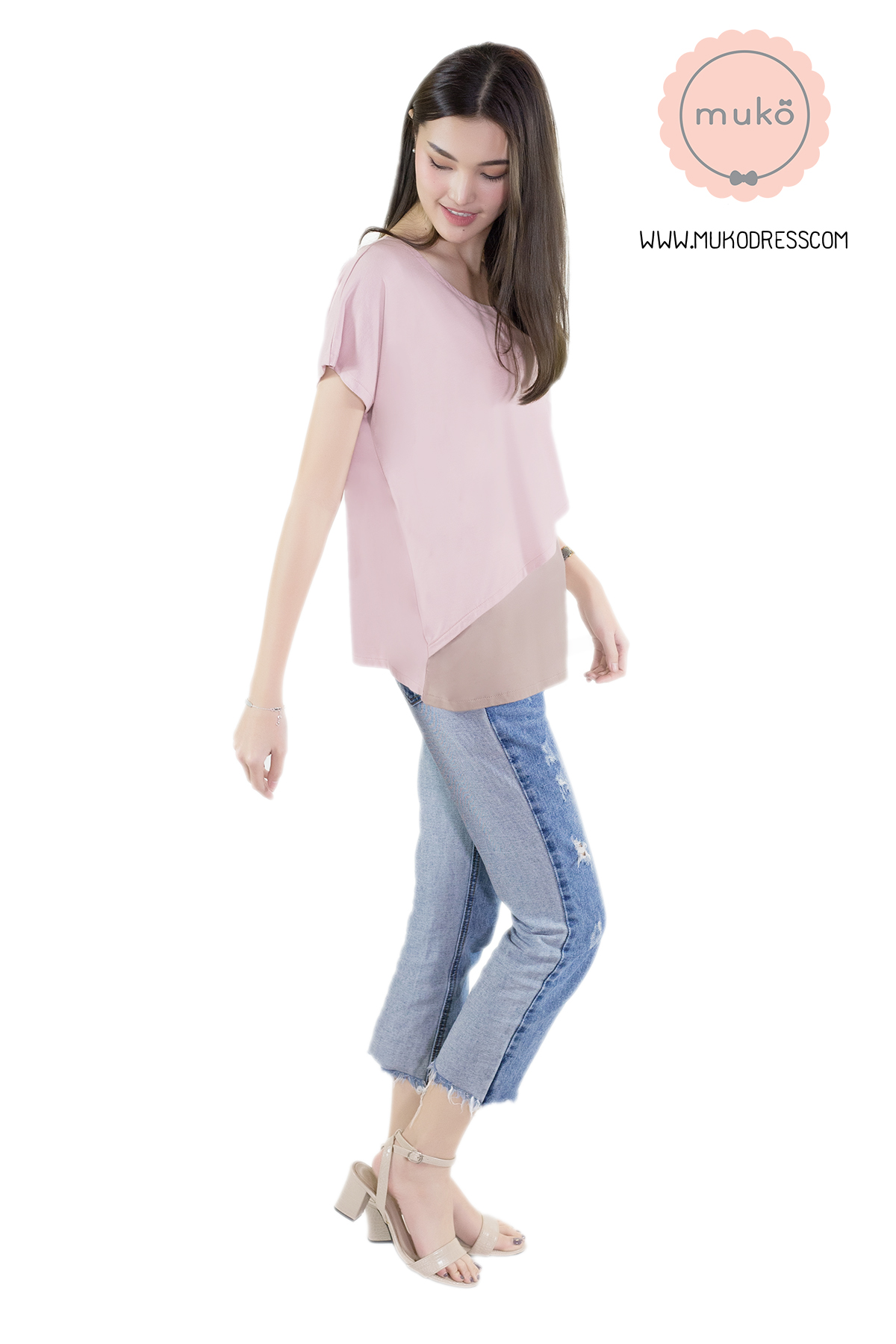 Muko MiLa เสื้อให้นม TC12-025  นู๊ด-ลาเต้