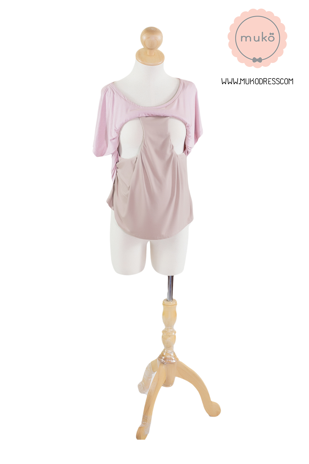 Muko MiLa เสื้อให้นม TC12-025  นู๊ด-ลาเต้
