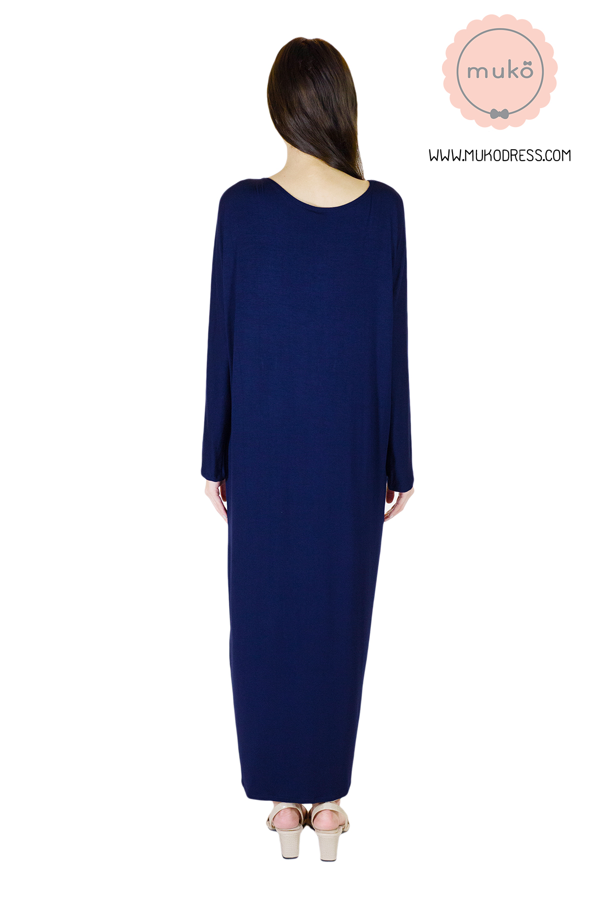 Muko Manami เดรสยาวให้นม คลุมท้อง MR03-001 สีกรม