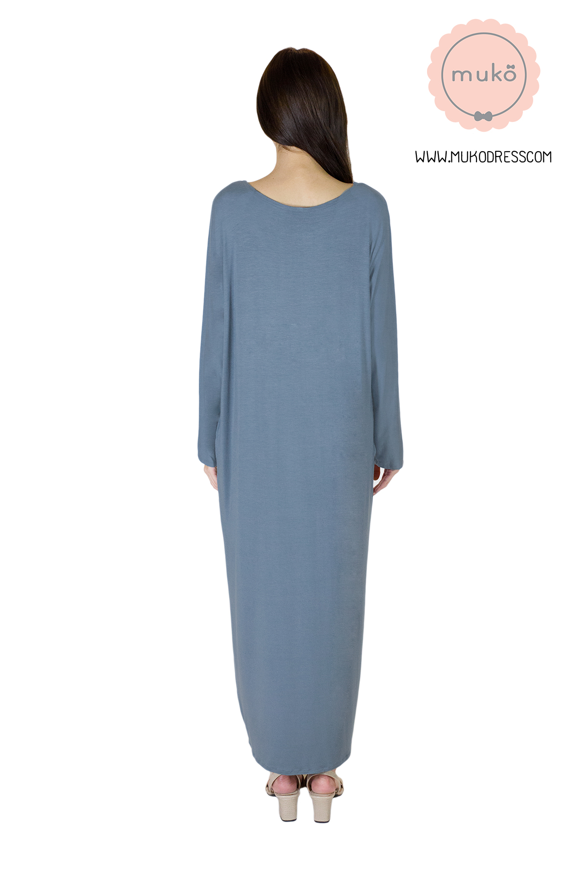 Muko Manami เดรสยาวให้นม คลุมท้อง MR03-007 สีคราม