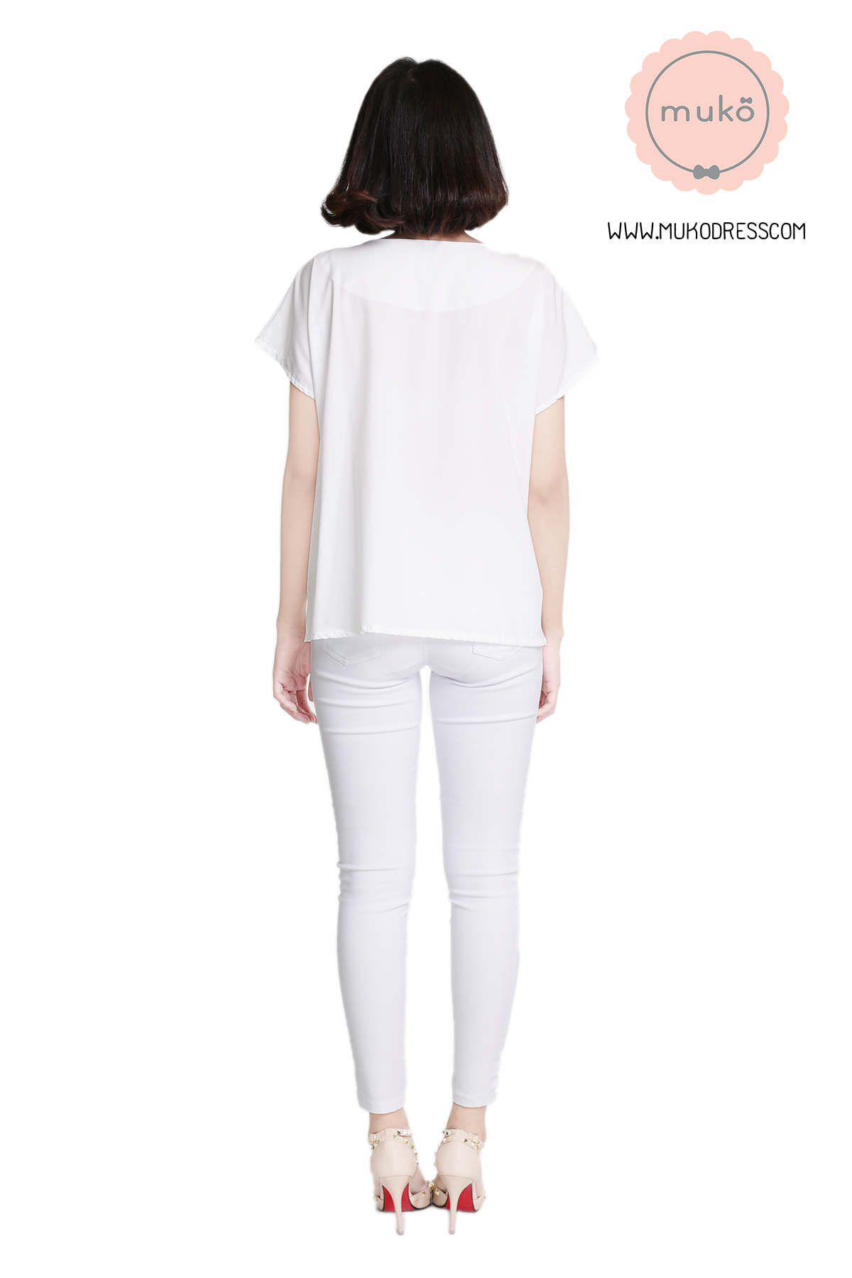 Muko Brandy เสื้อให้นม คลุมท้อง BSL06-003 ขาว
